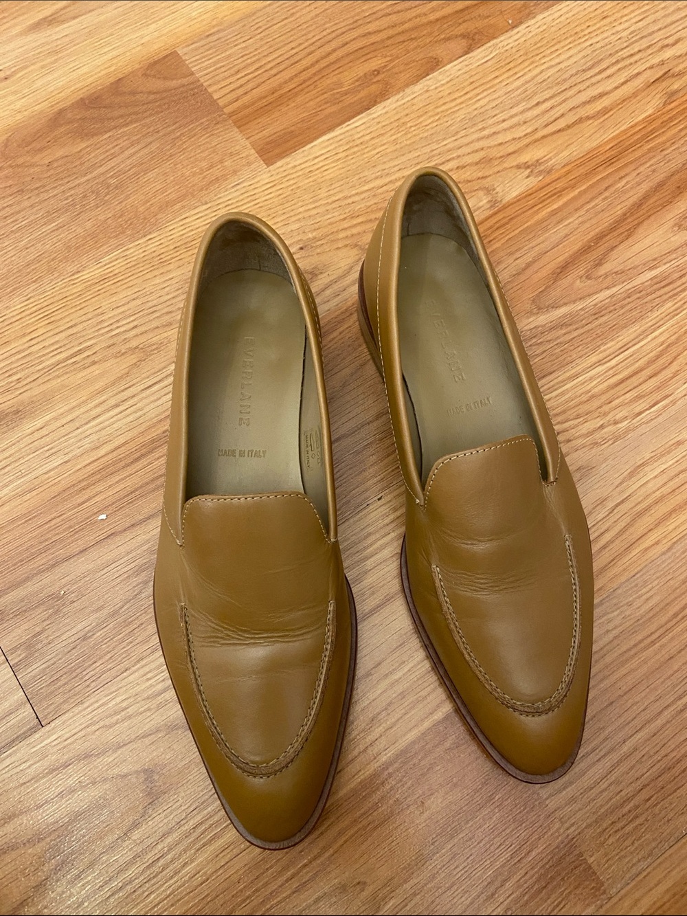 Everlane Women's Leather Loafers in Camel NEW 7